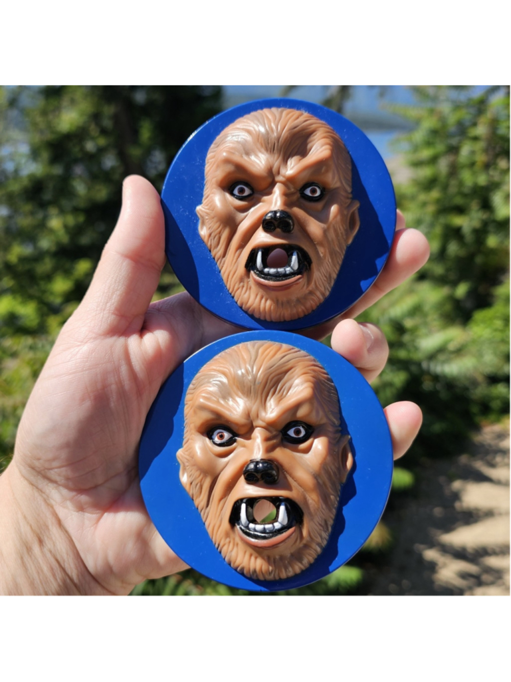 Universal Studios Monsters Wolf Man Drink Lids Lot of 2, Pizza Hut Promotion